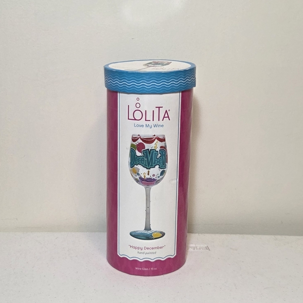 New Lolita Happy December Wine Glass